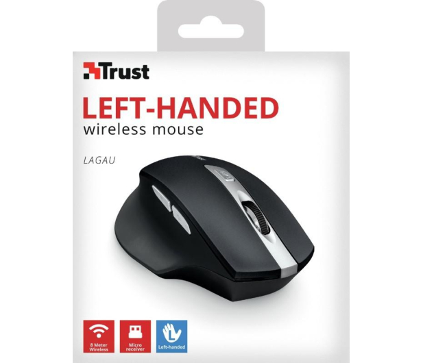 Trust Lagau Left-handed Wireless Mouse - 482959 - zdjęcie